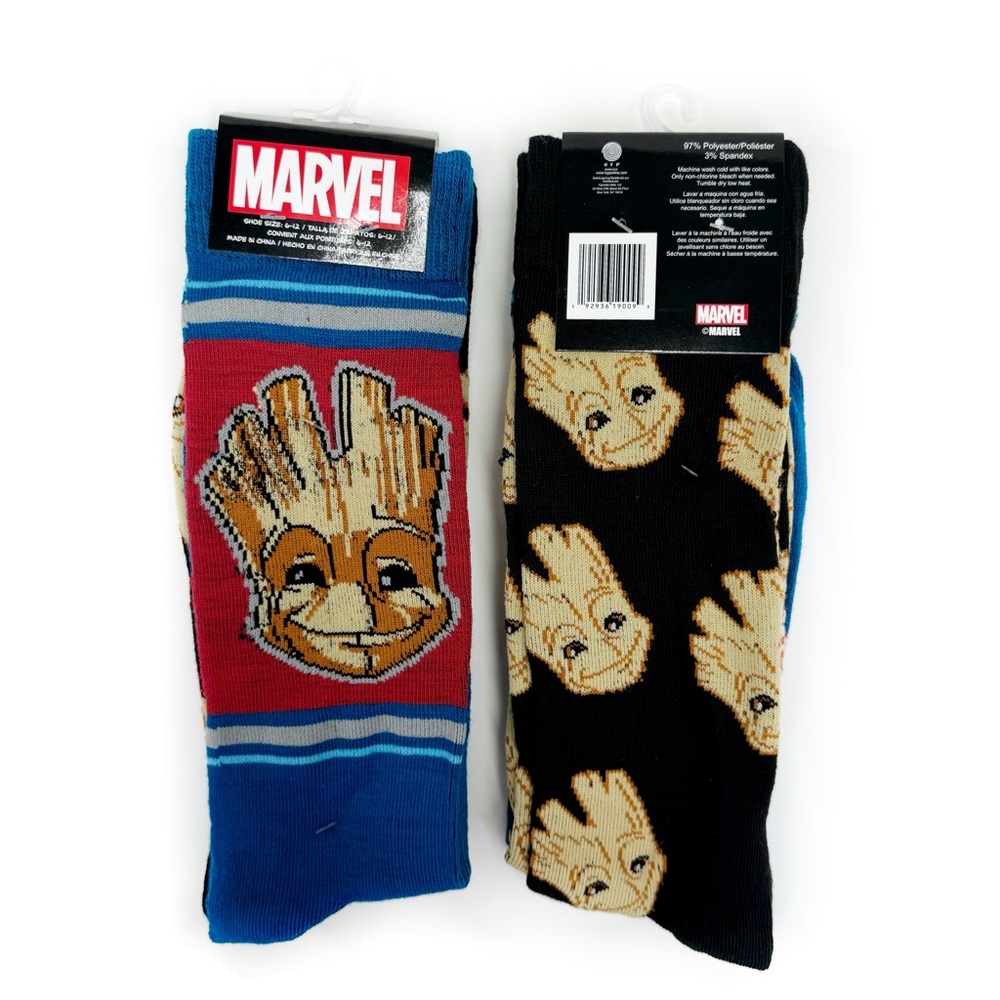 Disney Marvel Groot Crew Socks Mens Womens Guardians of the Galaxy Fun Gift
